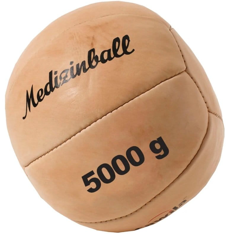 Lopta za medicinu Cawila Leather medicine ball PRO 5.0 kg